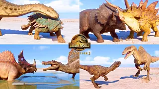 ALL MIXED SOCIAL ANIMATIONS OF DINOSAURS IN SECRET SPECIES PACK, JURASSIC WORLD EVOLUTION 2