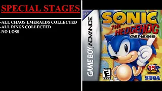 Sonic the Hedgehog Genesis [USA] (Game Boy Advance) - (Special Stages - All Chaos Emeralds)