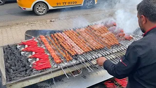 Thousands of People Line Up For These Fresh and Delicious Kebabs and Salads - Street Food