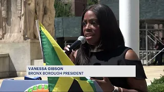 Bronx Borough Hall raises flag to celebrate 60 years of Jamaican independence