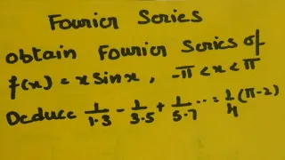 @btechmathshub7050Fourier series f(x)=xsinx