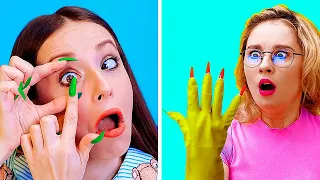 RELATABLE GIRLY STRUGGLES WITH LONG NAILS! || Funny Girls Problems And Fails by 123 Go! Live