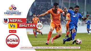 Nepal Vs Bhutan Live | PM's Three Nation Cup 2023 | 🔴LIVE