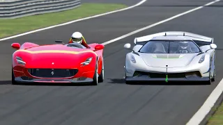 Ferrari Monza SP1 vs Koenigsegg Jesko - Monza