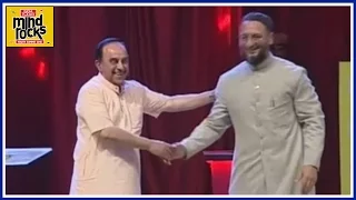 MindRocks: Subramaniyam Swamy And Asaduddin Owaisi Shake Hands With Each Other At Mind Rocks