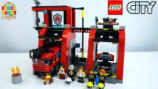 Lego City 60414 Fire Station With Fire Engine Speed Build Review