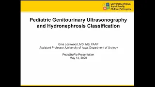 5.14.2020 PedsUroFLO Lecture - Pediatric GU Ultrasonography and Hydronephrosis Classification