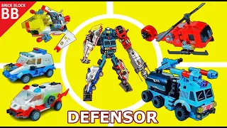 5 in 1 Combiner : Defensor FINAL ⚡️ How to build Lego Transformers Protectobots Sembo Block 103249