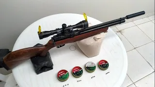 Agrupamentos com chumbinhos rifle usando a Gamo Coyote 5.5