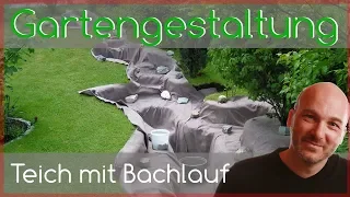 Projekt Teichbau mit Bachlauf