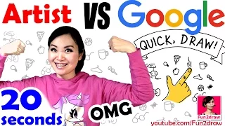 Artist VS Google Ai | Quick, Draw! ❤ Fun Art! | Mei Yu - Speed Drawing Art Challenge