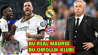 REAL MADRID BAVARIYA 2 -1, BU REAL MADRID BU QIROLLIK KLUBI