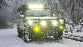 Land Cruiser 200 OFFROAD in the DEEP SNOW & chasing Waterfalls