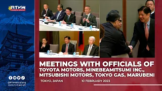 Meetings with Toyota Motors, Minebeamitsumi Inc., Mitsubishi Motors, Tokyo Gas and Marubeni