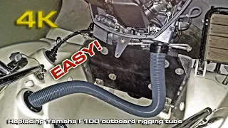Replacing Yamaha F100 outboard rigging tube ! (Reemplazar manguera motor fueraborda Yamaha)