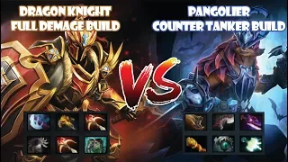 Dragon Knight Full Demage Build Vs Pangolier Counter Tanker Build | 4T3M Dota 2 Patch 7.20