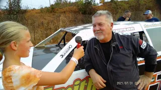 Interview with James "Superfly" Hudson at Laurens County Speedway 2021