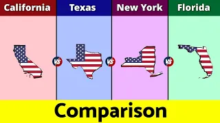 California vs Texas vs New York vs Florida | US States Comparison | Data Duck 2.o