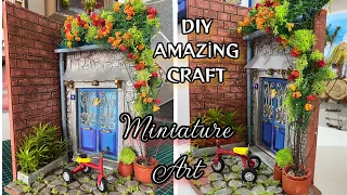 Excellent Crafts Miniature - You Can't Even Guess the Materials Used - Diorama Front Door Tutorial