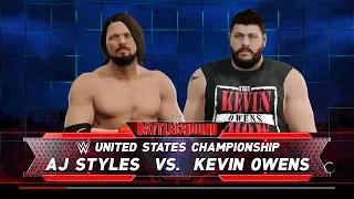 Battleground 2017 - AJ Styles Vs Kevin Owens For The US Title - WWE 2K17