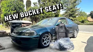 New Bucket Seat Install on the Civic! (Track Day Soon???)