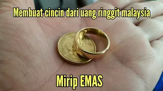 🔴 Cara membuat cincin dengan uang logam ringgit Malaysia - DIY