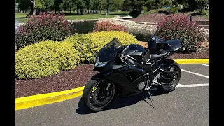 Riding my GSXR 750 to School  4K