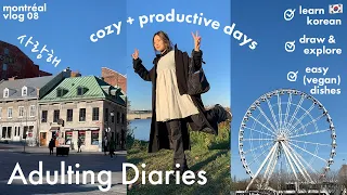Adulting Diaries: learning korean, what i eat (vegan), self-care & biking around the city | vlog
