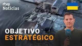 RUSIA y UCRANIA se acusan mutuamente de la DESTRUCCIÓN de una PRESA CLAVE en JERSÓN | RTVE