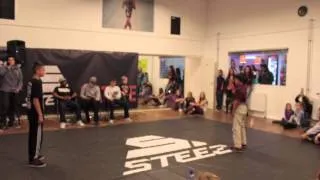 Pioneer steez kids battle 2012 semi final lil Justy vs Kevin