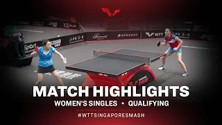 Zhu Chengzhu vs Andrea Todorovic | WS | Singapore Smash 2022 (Qual)