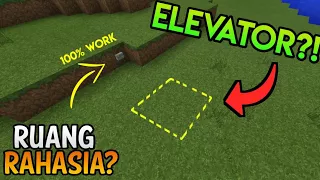 CARA MEMBUAT RUANG RAHASIA ELEVATOR MUDAH?! - Minecraft Indonesia REDSTONE Tutorial