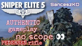 Sniper Elite 5 - AUTHENTIC gameplay PS5 - no scope - FESTUNG GUERNSEY - PEDERSEN rifle