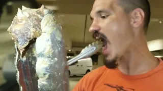Man Eats Maggot Infested Meat