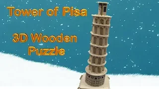 DIY Miniature Tower of Pisa ~ 3D Wood Craft Construction Kit