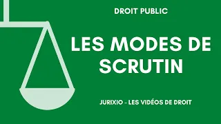 Les modes de scrutin - Présentation