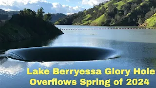 Lake Berryessa Glory Hole Overflows Spring of 2024