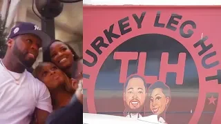 50 Cent becomes latest celeb to visit Turkey Leg Hut