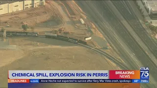 ‘We’re still in a pretty critical situation:’ Homes evacuated after railcar leak near Perris