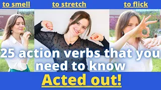 Action verbs - easy English. Act these verbs out with me! Easy way to memorize verbs.