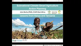 Webinar:Subnational climate smart agriculture action planning