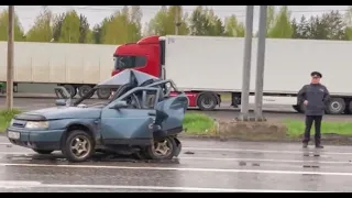 Фура смяла «Ладу»: смертельное ДТП на трассе М-7 под Нижним Новгородом