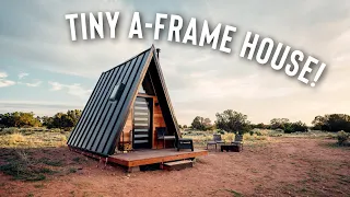 Tiny House A-Frame Cabin! Off the Grid Airbnb Full Tour
