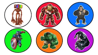 SPIN WHEEL HULK SMASH VS KINGKONG, HULK BUSTER VS VENOM, SIREN HEAD VS CAPTAIN AMERICA