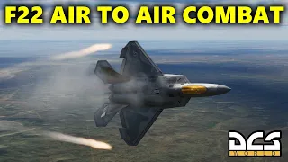 F-22 Raptor Air to Air Combat at its Finest! DCS world