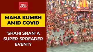 Maha Kumbh Amid Covid Crisis: Crowds Gather For 'Shahi Snan' At Haridwar, Social Distancing Violated