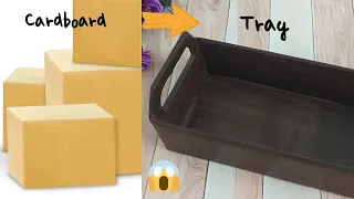 DIY Cardboard tray/Cardboard furniture diy/DIY Cardboard furniture/waste material craft/diy tray