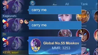 EVERYONE WANTS TO PICK MOSKOV UNTIL I SHOWED MY TOP GLOBAL BADGE! DESTROY META IRITHEL IN MYTHIC!