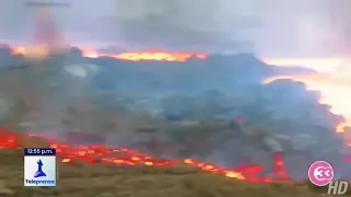 #Teleprensa33 |  Impresionante "tsunami" de lava desciende por el volcán La Palma