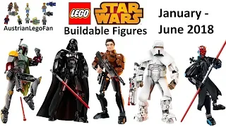 Lego Star Wars Buildable Figures First Half 2018 - Compilation of all Sets - Lego Speed Build Review